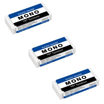3 x Tombow MONO M - Radiergummi - weiß - PE-04A