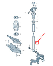 AUDI Q3 8U Rear Gas Shock Absorber 5N0513049BF NEW GENUINE