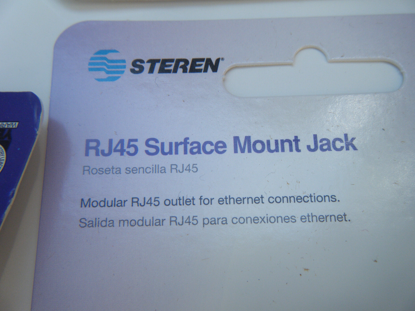 Lot of 12 RJ45 Network Wall Jack Outlet Plate in retail pack with adhesive pad