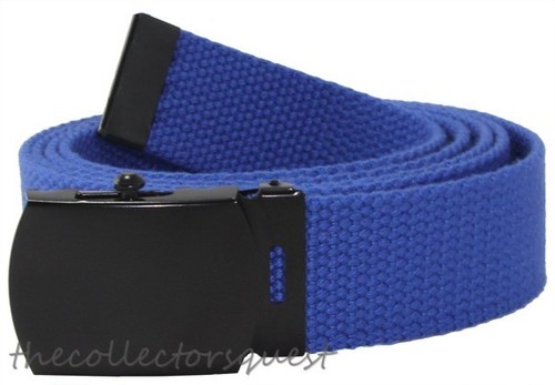 JAEGER CUSTOMS URBAN STRAPS Vintage Black Buckle Belt Canvas Military Web Golf - Imagen 23 de 35