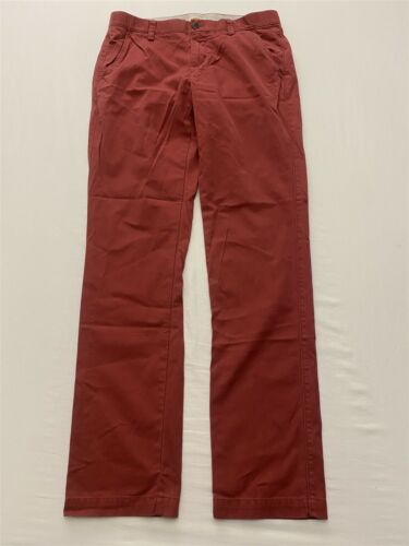 Fossil 32 x 34 Rhubarb Red Straight Fit 100% Cotton Twill Slash Pocket Chinos - Picture 1 of 8