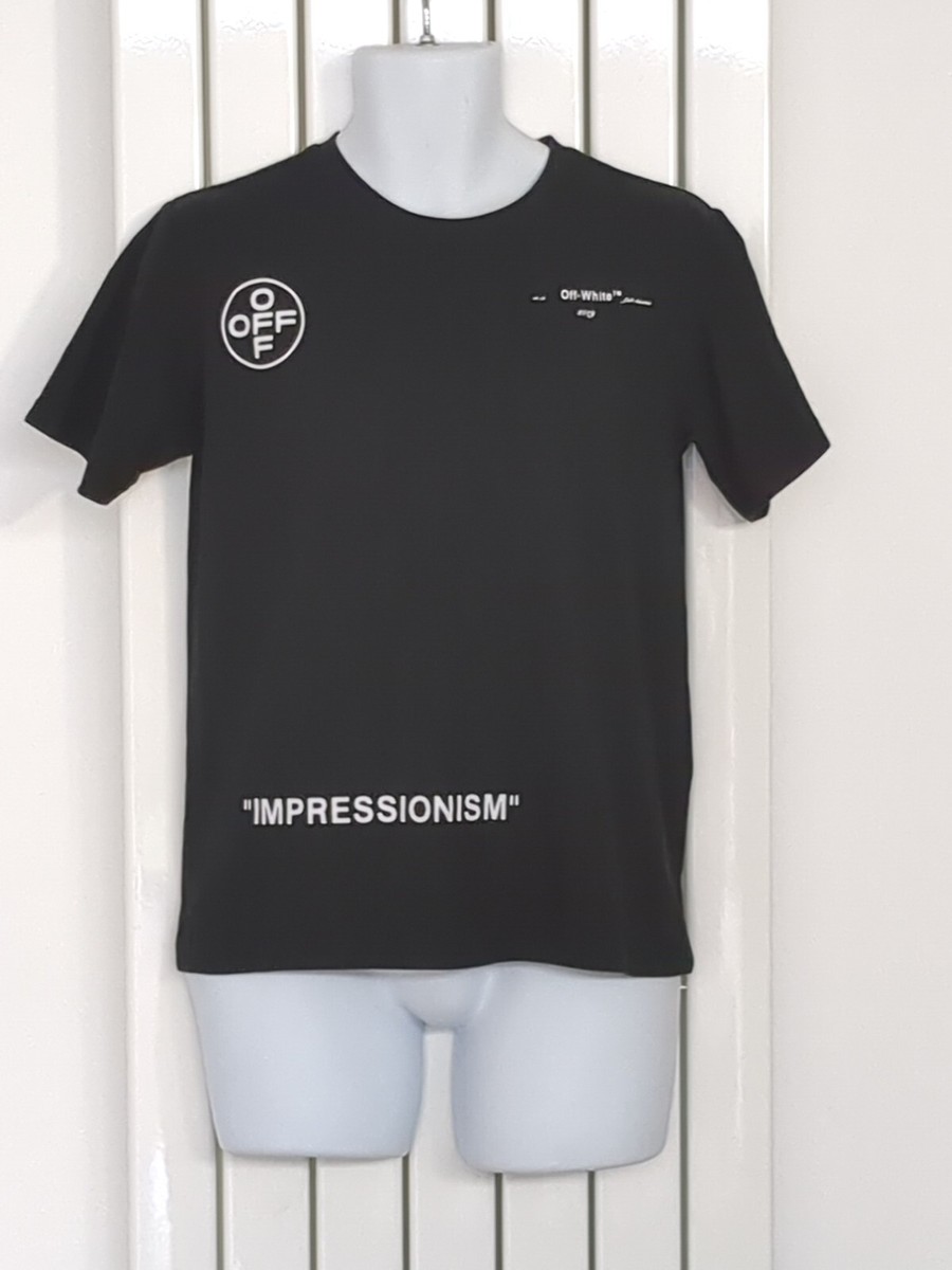 Off White C/o Virgil Abloh Main Label Sz M Cotton Impressionism Designer VGC