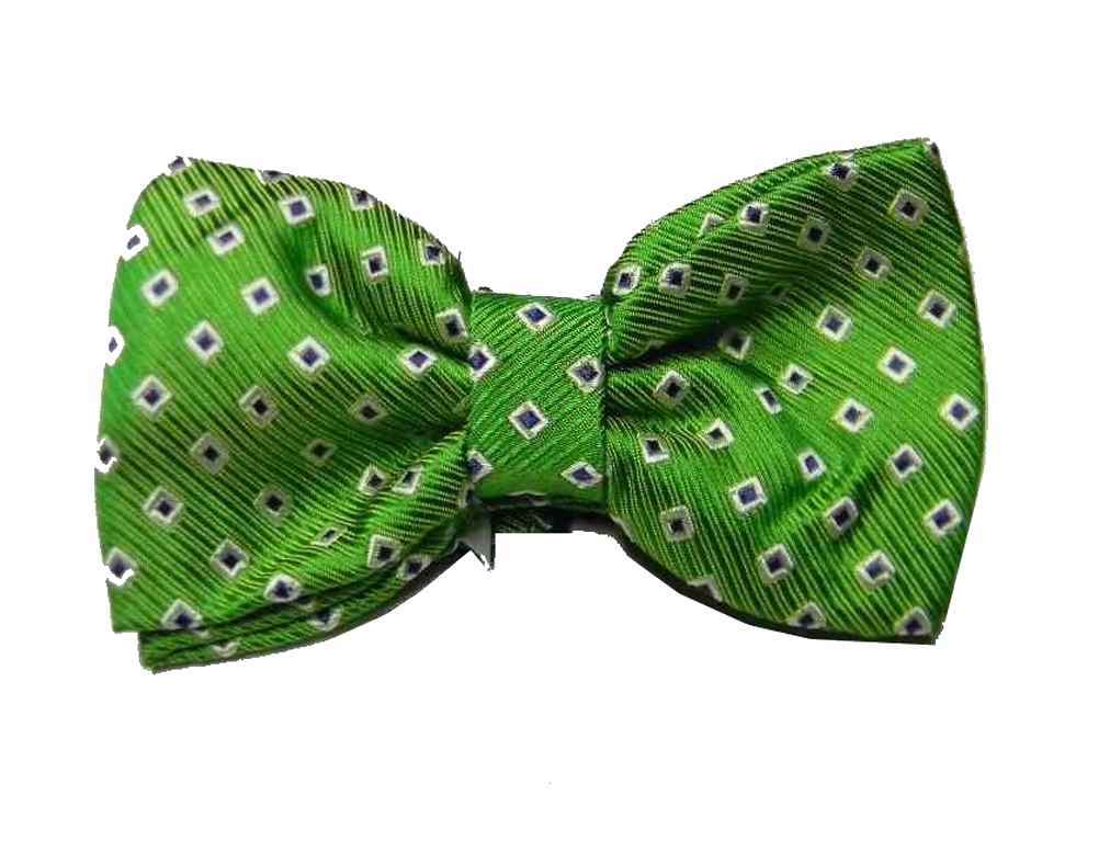 Avantgarde - Papillon Uomo Seta Cravatta A Farfalla Tinta Unita Varie Punta Tips Silk Bow-Tie, Colore: Verde Acido, Seta Con Punte