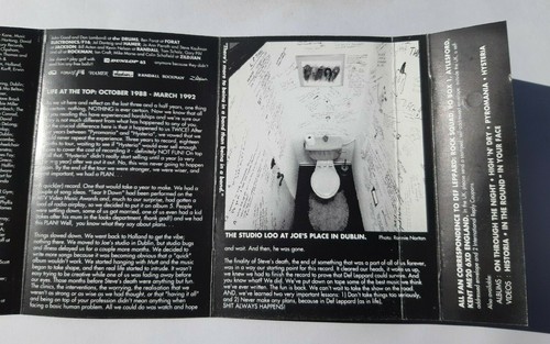 Def Leppard Adrenalize Cassette Tape / Joe Elliott / Phil Collen / Rick Allen / - Picture 8 of 12
