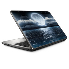 Universal Laptop Skins wrap for 15" - Giant Moon over the ocean