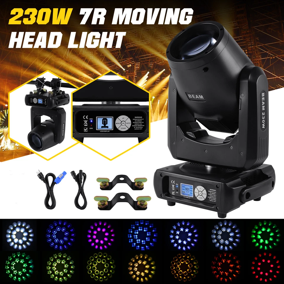 230W 7R Moving Head Beam Light Stage Light Effect DMX 512 Disco Bar DJ Show - image 2 of 4