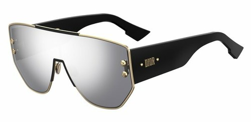 RARE NEW Genuine DIOR ADDICT 1 Gold Black Shield Mirror Oversized Sunglasses RHL - Picture 1 of 12