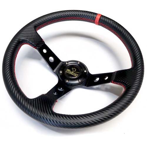 UTV Steering Wheel Polaris RZR Can Am Maverick X3 Carbon Fiber Deep