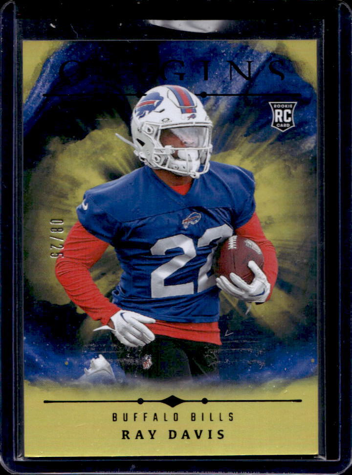 2024 Panini Origins Ray Davis Rookies Holo Gold RC #8/25 #131 Bills