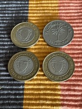 4 COINS OF BAHRAIN 1975-2008 100 FILS