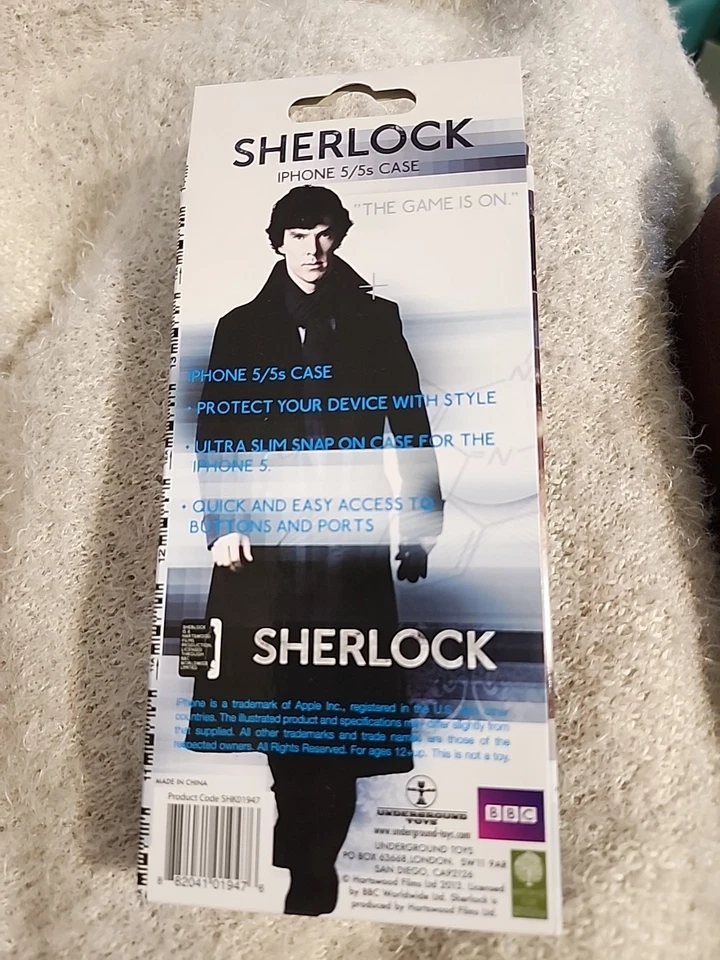 NEW Sherlock Holmes iPhone 5 / 5s Hard Snap Case I Believe in Sherlock BBC Foto 2 de 2