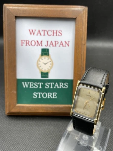 [Excellent] Vintage Seiko Dolce 7741-5050 Gold silver Quartz Men's Watch JAPAN