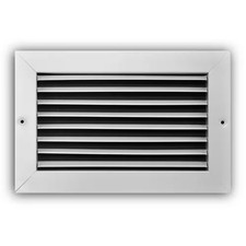 10 In. X 6 In. Steel Fixed Bar Return Air Grille in White