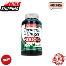 FITO MEDIC'S Lab | Tumeric and Ginger Supplement | 6000 mg | 180 Caps