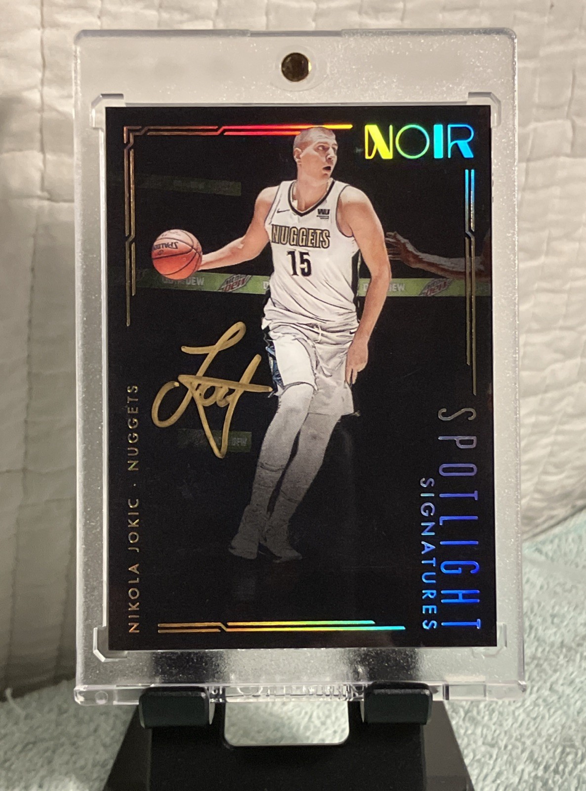2017-18 Panini Noir NIKOLA JOKIC #SS-NJ Spotlight Signatures /125 Gold Autograph
