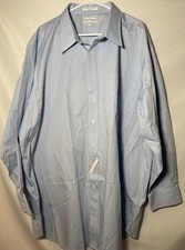NWT Paul Frederick Men s Light Blue Dress Shirt Size 20/36 Non-iron