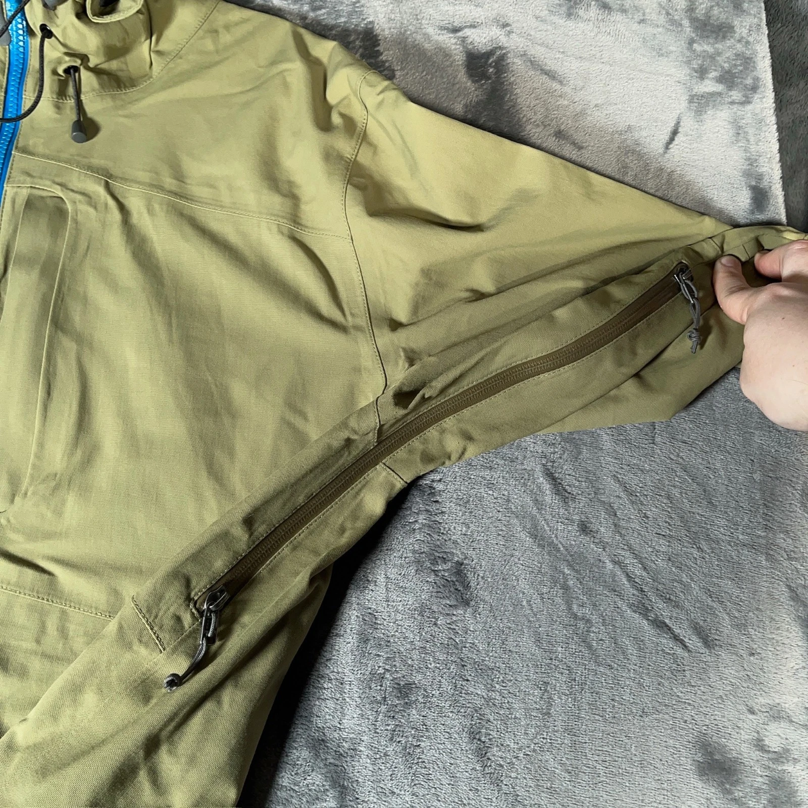 Flylow Jacket Mens Medium Green Hardshell Ski Snow Waterproof Huckberry Quantum - product detail image 7