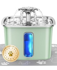 Innovation Award Winner Stainless Steel Cat Water Fountain, 108oz/3.2L Automa...