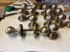 RECLAIMED VINTAGE BRASS DOOR KNOBS PAIR