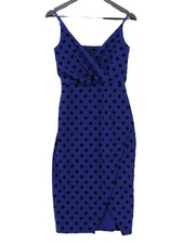 New Look Bodycon Midi Dress UK10 in Blue
