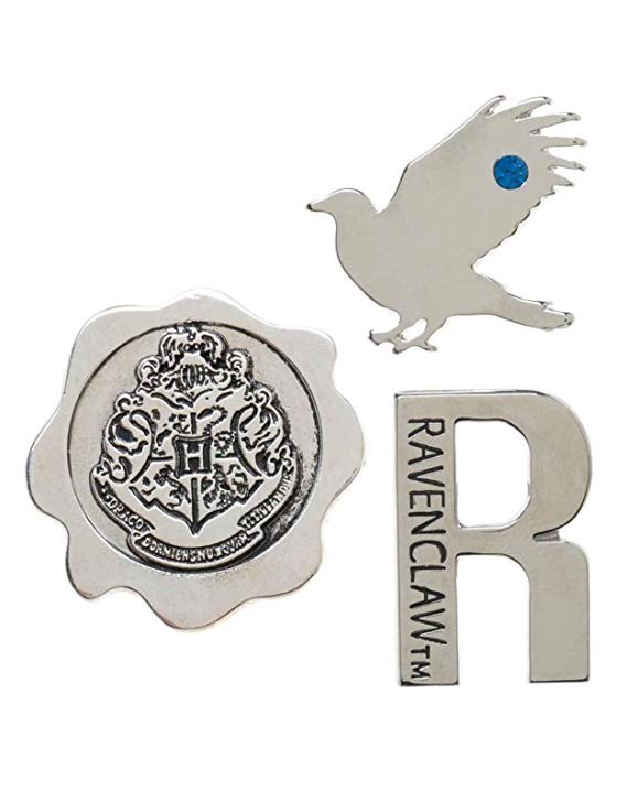 HARRY POTTER BROSCHEN 3er Set 4cm Metall Wappen Haus RABE Original OFFIZIELL 4190₽