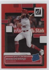 2022 Panini Donruss Rated Rookie Holo Red Brandon Marsh #41 0yj6