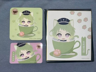 Mouri Fujishiro Coaster + Laminated Card + Shikishi Set  Dousha Neko Cafe,