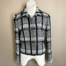 Carlisle Vintage Boucle Plaid Classic Wool Blend Blazer Size 10
