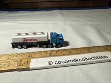Vintage 1989 Micro Machines Carnation 18 Wheeler Tanker Milk Truck