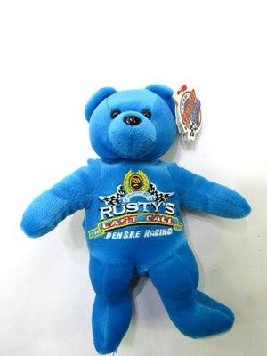 VTG 2005 Rustys Last Call Beanie Bear Penske Racing NASCAR Team Speed Bears NWT