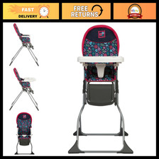 Foldable Baby High Chair - Lightweight, Compact Design, Easy to Store, Floral Pa