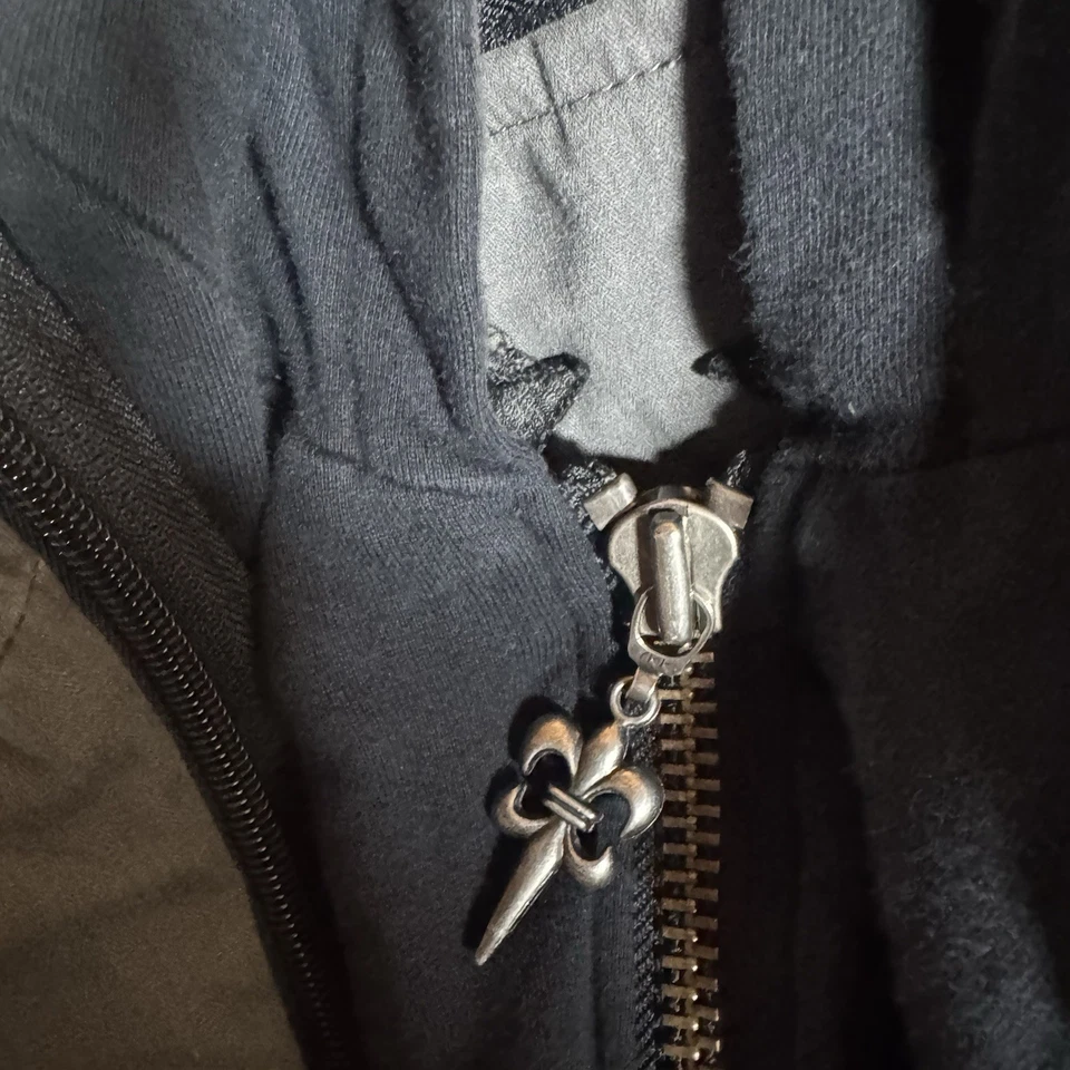 Chaqueta Royal Underground Para Hombres 2XL Negra Cremallera Completa Grunge Rave Sudadera con Capucha Militar Y2K Foto 2 de 4