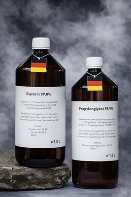 Basis Glycerin 1 Liter + Propylenglykol 1 Liter PG/VG 99,9% Base Lebensm. Qual