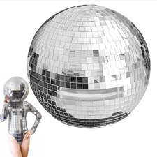 Disco Ball Helmet, Mirror Ball Hat, Sparkling Disco Ball Decoration, Mirror Glas