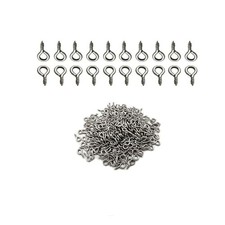 304 Stainless Steel Small Screw Eye Pins Jewelry Making 5mm x 10mm Eyelet H...