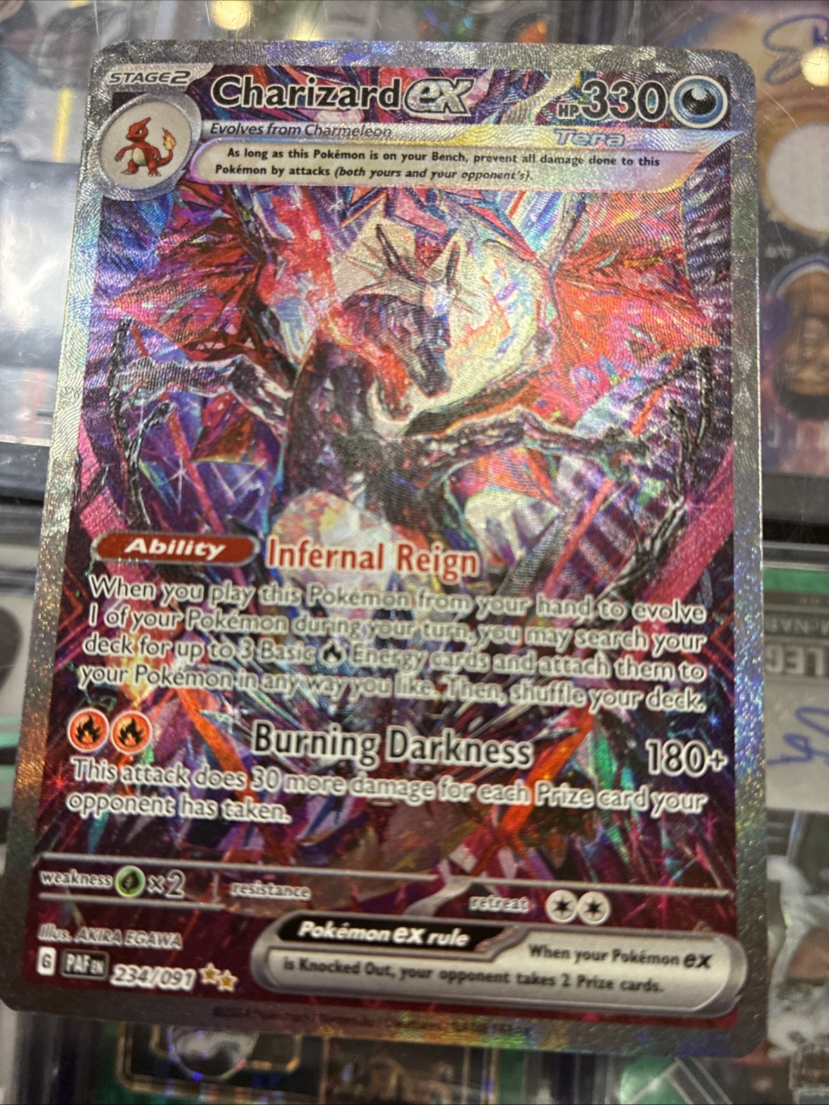 Charizard ex Special Illustration Rare Full Art Holo 234/091 Paldean Fates 330