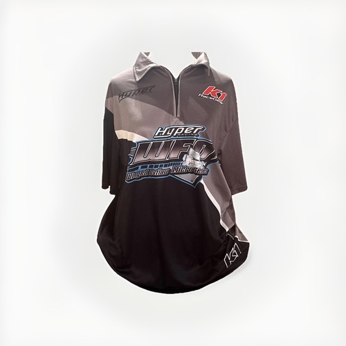 K1 RaceGear Mens Size XL 1/4 Zip Polo Jersey Shirt Short Sleeve WINGED OUTLAW