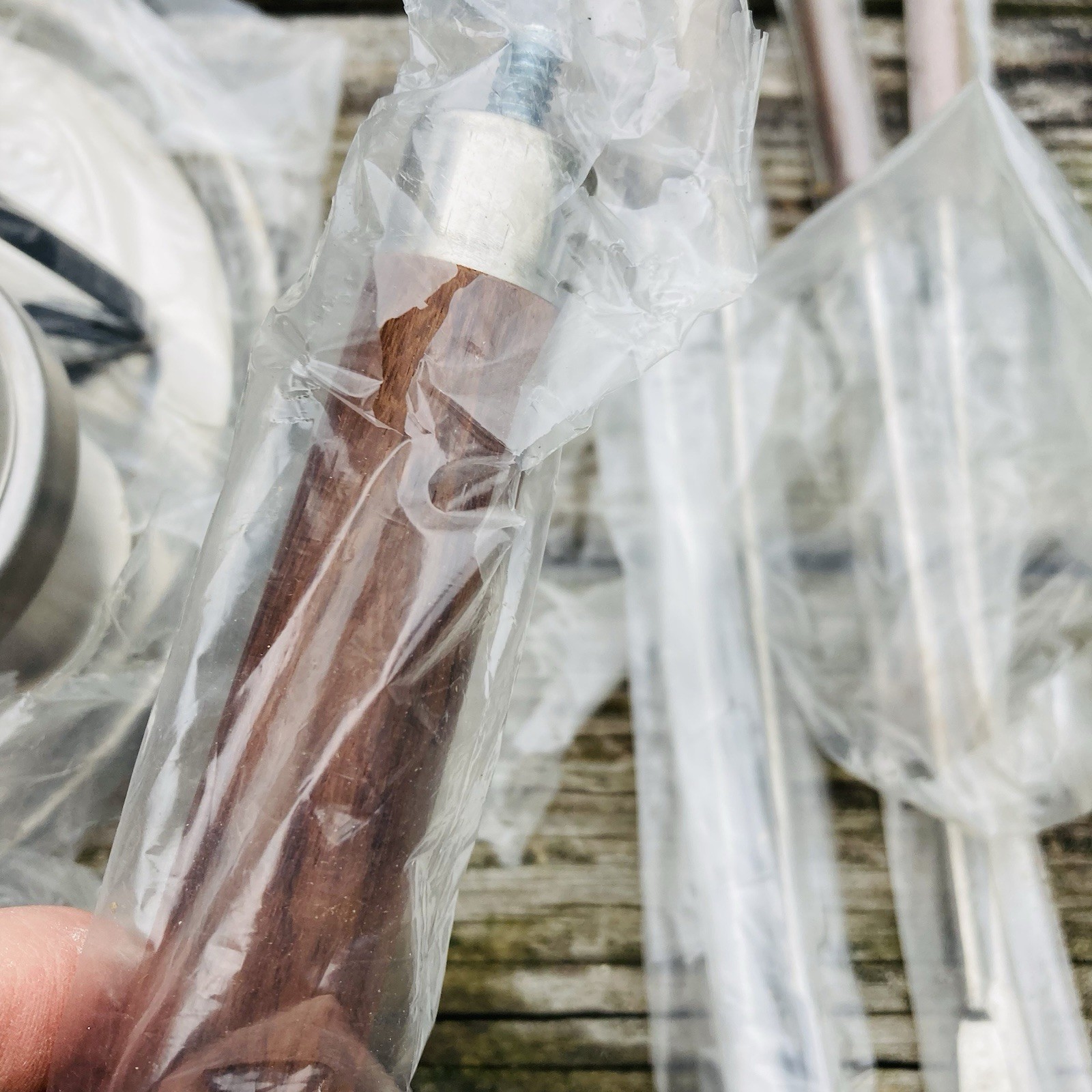 Vintage Gourmet International 18-8 Stainless Steel Fondue Set Complete Teak NIB