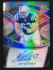 2021 Spectra SIGNATURES Neon Marble Jeff Saturday Indianapolis Colts Auto 2/4