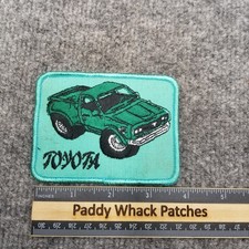 Vintage Toyota Truck Patch Green Car Auto 70s 80s Offroad Pickup Camping Stained