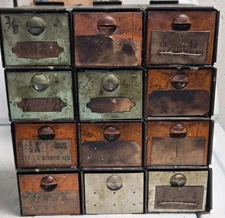  Dorman Products Ad A Bin 12 Drawer Industrial Auto Parts Organizer AS FOUND 