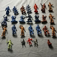 Vintage MPC / Tim-Mee Toy Soldiers & Cowboys& Indians Figures Mixed Lot Of 27