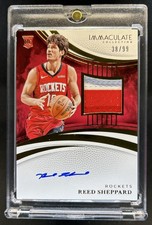 2024-25 Panini Immaculate Reed Sheppard Rookie Patch Auto RC #/99