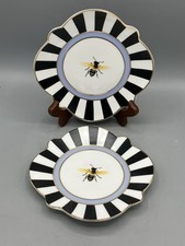 Pair MacKenzie-Childs Butterfly Toile Bee Bre...