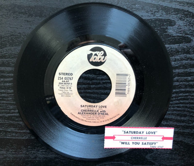 Cherrelle / Alexander O'Neal SATURDAY LOVE 1985 Tabu 45 + Jukebox strip EX
