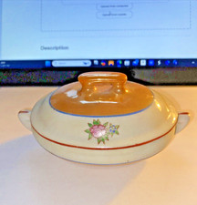 Vtg Lusterware Child's Tureen Covered Bowl Flowers Tea Set Japan