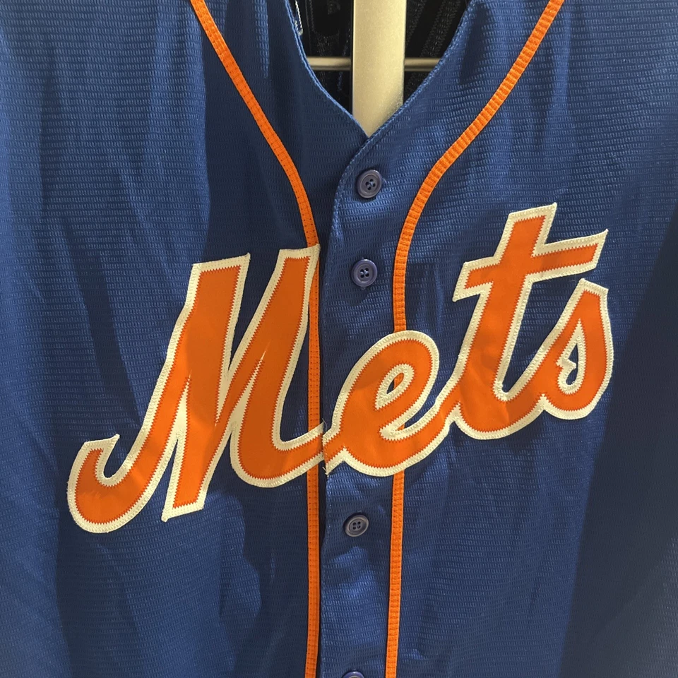 Jersey azul Daniel Murphy Majestic Cool Base New York Mets #28 talla XL para hombre Foto 2 de 4