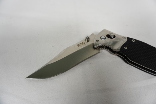 SOG Tomcat 3.0-VG-10 Steel-Arc Lock-Black Kraton Handle - Picture 4 of 6