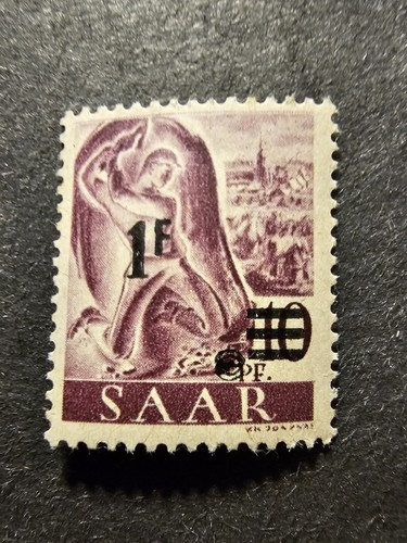 BRIEFMARKE FRANKREICH KOLONIE SAARLAND NR. 218A NEU ** POSTFRISCH 1947 - Bild 1 von 2