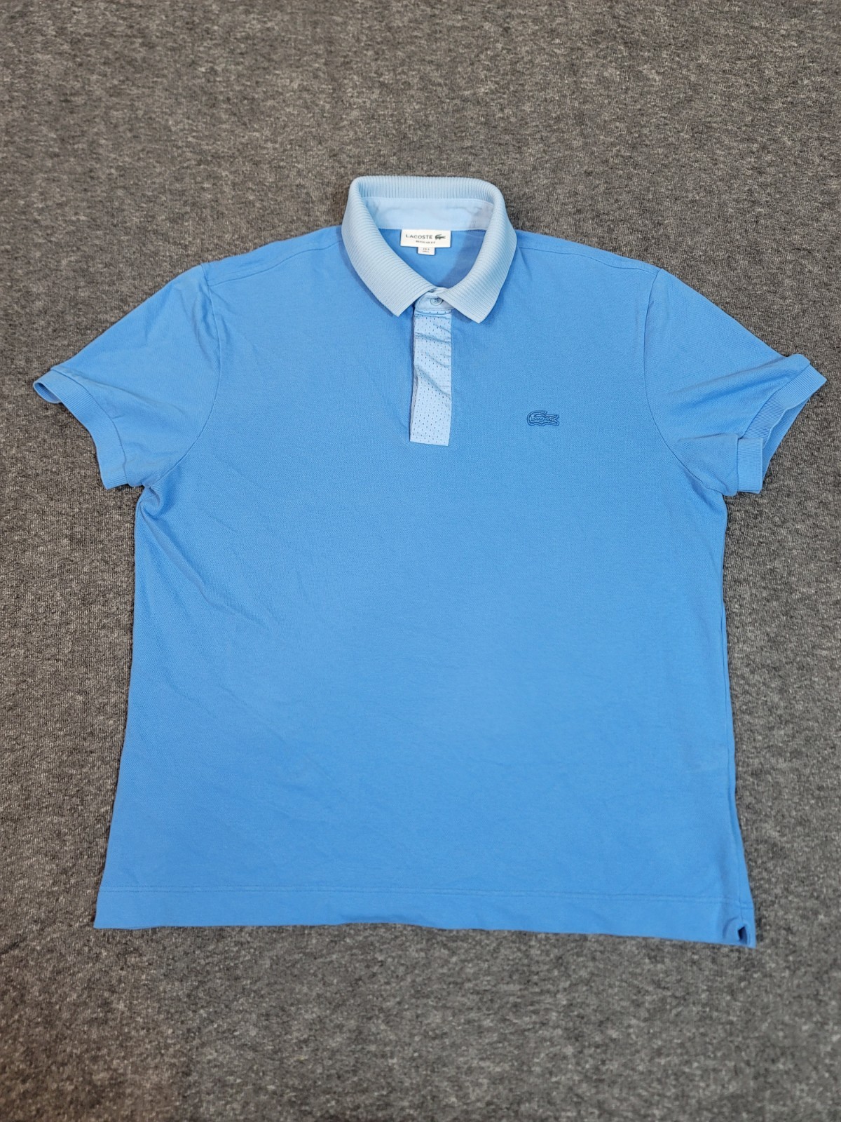 Lcoste Smart Paris Petit Piqué Mens Size L Blue Golf Tennis Polo Shirt  